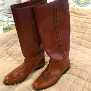 CATLEIA LEATHER BROWN BOOTS